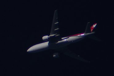 Zdjęcie wykonane przez teleskop Bresser SkyLux 700/70 i telekonwerter 2X Vivitar lustrzanką Pentax K-S1. Crop. #teleskop #Bresser #SkyLux #Pentax #KS1 #Lotnictwo #RNAV #Spotting #ExtremeSpotting #przelotówki