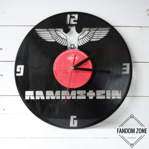 Zegar z płyty winylowej Rammstein / muzyka rock metal