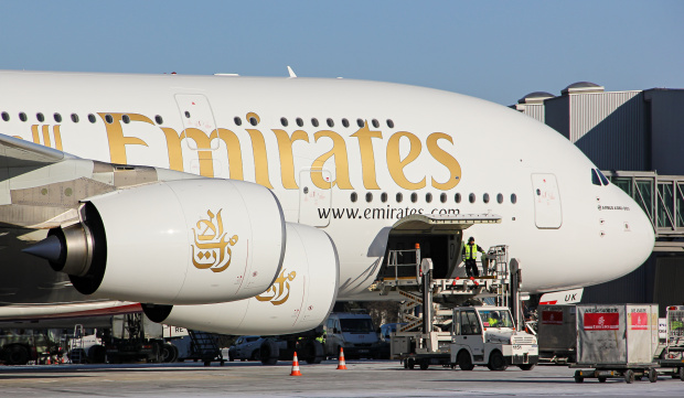 Pakowanie A380 przed powrotem do Dubaju.