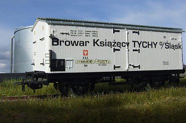 Wagon do transportu piwa Browar Książęcy TYCHY Górny Śląsk w zarządzie kolei PKP epoka II. #wagon #piwo #TYCHY #PKP