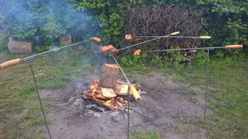 120cm NEU! 12x XXL Grillspieß Lagerfeuer Feuer Edelstahl Spieß Grillbesteck 1m