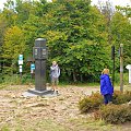 obelisk na szczycie Krzemieńca na styku granic Polski,Słowacji i Ukrainy